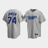 Men's Los Angeles Dodgers Kenley Jansen Gray 2020 World Series Alternate Replica Jersey