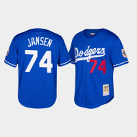 Men's Los Angeles Dodgers #74 Kenley Jansen Cooperstown Collection Mesh Batting Practice Royal Jersey