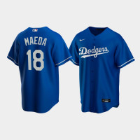 Men's Los Angeles Dodgers #18 Kenta Maeda Royal Replica Alternate Jersey