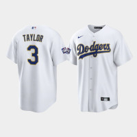 Chris Taylor Los Angeles Dodgers White 2021 Gold Program Replica Jersey Chris Taylor Los Angeles Dodgers White 2021 Gold Program Replica Jersey