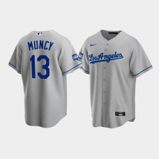Men's Los Angeles Dodgers Max Muncy Gray 2020 World Series Champions Road Replica Jersey