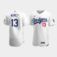 Men's Los Angeles Dodgers #13 Max Muncy White Authentic Home Player Jersey