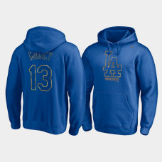 Men's Los Angeles Dodgers Max Muncy #13 2021 Gold Program Royal Pullover Hoodie Men's Los Angeles Dodgers Max Muncy #13 2021 Gold Program Royal Pullover Hoodie