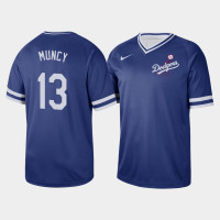 Men's Los Angeles Dodgers Max Muncy #13 Royal Cooperstown Collection V-Neck Legend Jersey
