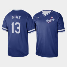 Men's Los Angeles Dodgers Max Muncy #13 Royal Cooperstown Collection V-Neck Legend Jersey