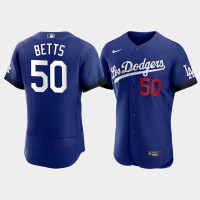 Los Angeles Dodgers Mookie Betts Royal 2021 City Connect Authentic Jersey