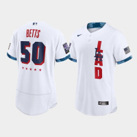 Men's Los Angeles Dodgers Mookie Betts White 2021 All-Star Game Authentic Jersey