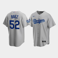Men's Los Angeles Dodgers Pedro Baez Gray 2020 World Series Champions Alternate Replica Jersey
