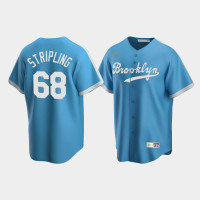 Men's Los Angeles Dodgers Ross Stripling #68 Light Blue Cooperstown Collection Alternate Jersey