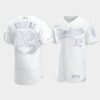 Men's Los Angeles Dodgers Sandy Koufax #32 White Awards Collection NL MVP Jersey