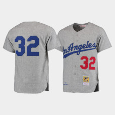 Men's Los Angeles Dodgers Sandy Koufax Gray Authentic Jersey