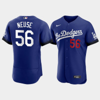 Los Angeles Dodgers Sheldon Neuse Royal 2021 City Connect Authentic Jersey