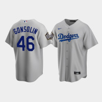 Men's Los Angeles Dodgers Tony Gonsolin Gray 2020 World Series Alternate Replica Jersey