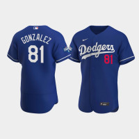 Men's Los Angeles Dodgers Victor Gonzalez Royal 2020 World Series Champions Alternate Authentic Jersey