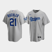 Men's Los Angeles Dodgers Walker Buehler Gray 2020 World Series Champions Alternate Replica Jersey