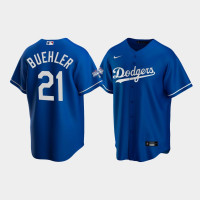 Men's Los Angeles Dodgers Walker Buehler Royal 2020 World Series Champions Alternate Replica Jersey