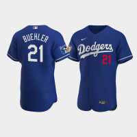 Men's Los Angeles Dodgers Walker Buehler Royal Alternate Authentic Jersey - Jackie Robinson 75th Anniversary