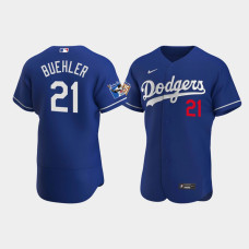 Men's Los Angeles Dodgers Walker Buehler Royal Alternate Authentic Jersey - Jackie Robinson 75th Anniversary
