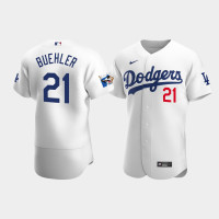 Men's Los Angeles Dodgers Walker Buehler White Home Authentic Jersey - Jackie Robinson 75th Anniversary