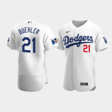 Men's Los Angeles Dodgers Walker Buehler White Home Authentic Jersey - Jackie Robinson 75th Anniversary