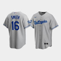 Men's Los Angeles Dodgers Will Smith Gray 2020 World Series Champions Road Replica Jersey
