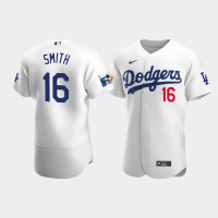 Men's Los Angeles Dodgers Will Smith White Home Authentic Jersey - Jackie Robinson 75th Anniversary