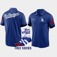 Men Los Angeles Dodgers Clayton Kershaw Royal City Connect Free Socks Polo