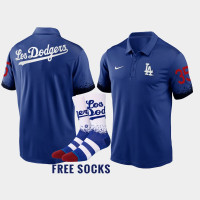 Men Los Angeles Dodgers Cody Bellinger Royal City Connect Free Socks Polo