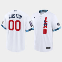 Men Los Angeles Dodgers #00 Custom White 2021 All-Star Game Replica Jersey