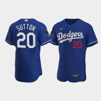 Los Angeles Dodgers Don Sutton Royal Commemorative patch Alternate Jersey Los Angeles Dodgers Don Sutton Royal Commemorative patch Alternate Jersey