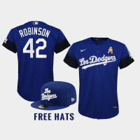 Men Los Angeles Dodgers Jackie Robinson #42 Royal Childhood Cancer Awareness Day 2021 Gold ribbons Jersey Men Los Angeles Dodgers Jackie Robinson #42 Royal Childhood Cancer Awareness Day 2021 Gold ribbons Jersey