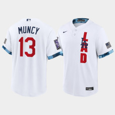 Men Los Angeles Dodgers #13 Max Muncy White 2021 All-Star Game Replica Jersey