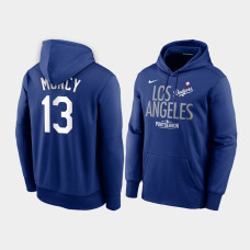 Los Angeles Dodgers Max Muncy Royal 2021 Postseason Authentic Collection Dugout Pullover Hoodie