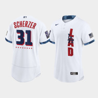 Los Angeles Dodgers Max Scherzer White 2021 All-Star Game Authentic 8-Star Jersey