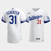 Los Angeles Dodgers Max Scherzer White City Connect Reverse Rare Jersey Los Angeles Dodgers Max Scherzer White City Connect Reverse Rare Jersey