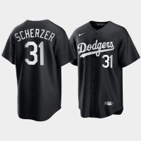 Los Angeles Dodgers Max Scherzer Black Fashion Edition Replica Jersey