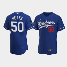 Men Los Angeles Dodgers Mookie Betts Royal Commemorative Patch Alternate Jersey Men Los Angeles Dodgers Mookie Betts Royal Commemorative Patch Alternate Jersey