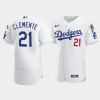 Los Angeles Dodgers Roberto Clemente White Roberto Clemente Day Authentic Jersey
