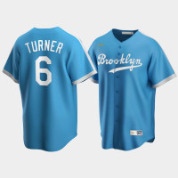 Los Angeles Dodgers Trea Turner Blue Cooperstown Collection Authentic Alternate Jersey