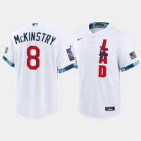 Men Los Angeles Dodgers #8 Zach McKinstry White 2021 All-Star Game Replica Jersey Men Los Angeles Dodgers #8 Zach McKinstry White 2021 All-Star Game Replica Jersey