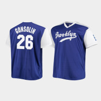 Los Angeles Dodgers #26 Tony Gonsolin Replica Cooperstown Collection Men's Jersey - Royal White