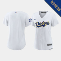 Women's Los Angeles Dodgers White 2021 Gold Program Replica Jersey