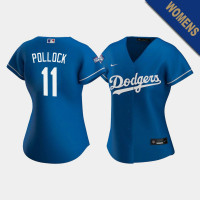 Women's Los Angeles Dodgers A.J. Pollock #11 Royal 2020 World Series Champions Replica Jersey
