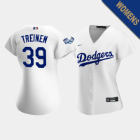 Women's Los Angeles Dodgers Blake Treinen #39 White 2020 World Series Champions Replica Jersey