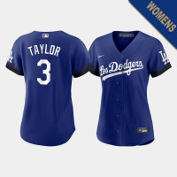 Women's Los Angeles Dodgers Chris Taylor Royal 2021 City Connect Replica Jersey