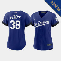 Women's Los Angeles Dodgers D.J. Peters Royal 2021 City Connect Replica Jersey