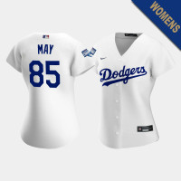 Women's Los Angeles Dodgers Dustin May #85 White 2020 World Series Champions Replica Jersey