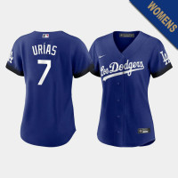 Women's Los Angeles Dodgers Julio Urias Royal 2021 City Connect Replica Jersey Women's Los Angeles Dodgers Julio Urias Royal 2021 City Connect Replica Jersey