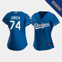 Women's Los Angeles Dodgers Kenley Jansen #74 Royal 2020 World Series Champions Replica Jersey