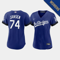 Women's Los Angeles Dodgers Kenley Jansen Royal 2021 City Connect Replica Jersey